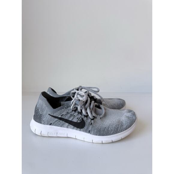 Nike Free RN Flyknit 2018 Womens Size 8 Shoes Oreo Black White Running Sneaker - Picture 6 of 7